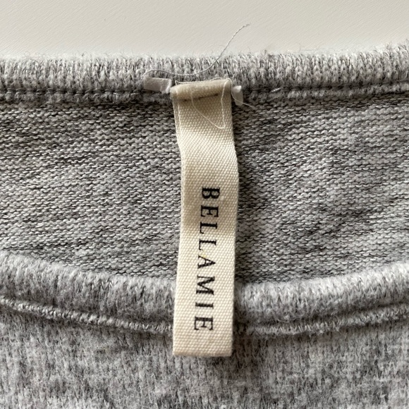 Long Grey Tunic with Pockets and Sheer Hem - Picture 5 of 9